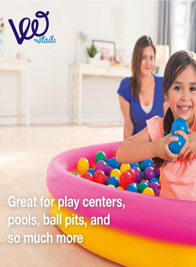 VWretails 50 Pcs Multicolor Soft Plastic Play Balls for Kids Bright & Colorful Play Balls Perfect for Ball pits, Play Centers, Pools, Jump-o-lenes, and Indoor/Outdoor Fun for Kids Aged 2+ - Image 3